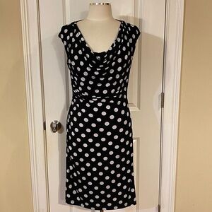 NEW Ronni Nicole Black & White Polka Dot Dress 10